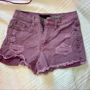 Purple Aeropostale Tethered Jean Shorts